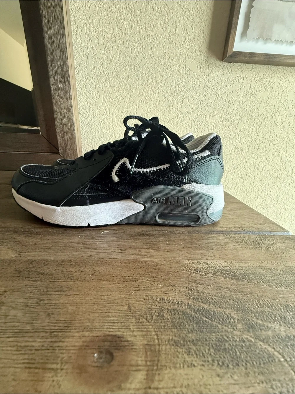 Nike Air Max Boys Black/White Low-Top Sneaker